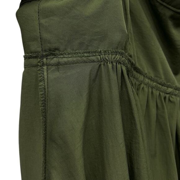 Pilcro by Anthropologie Square-Neck Utility Babydoll Dress in Olive size XS NWT - Picture 8 of 8